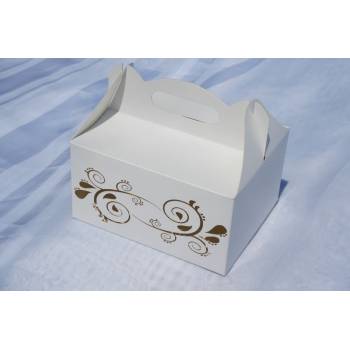 Tekturowe pudełko na ciasto weselne
